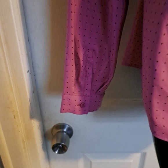 Loft polka Dot Blouse half button size MP - Picture 8 of 10